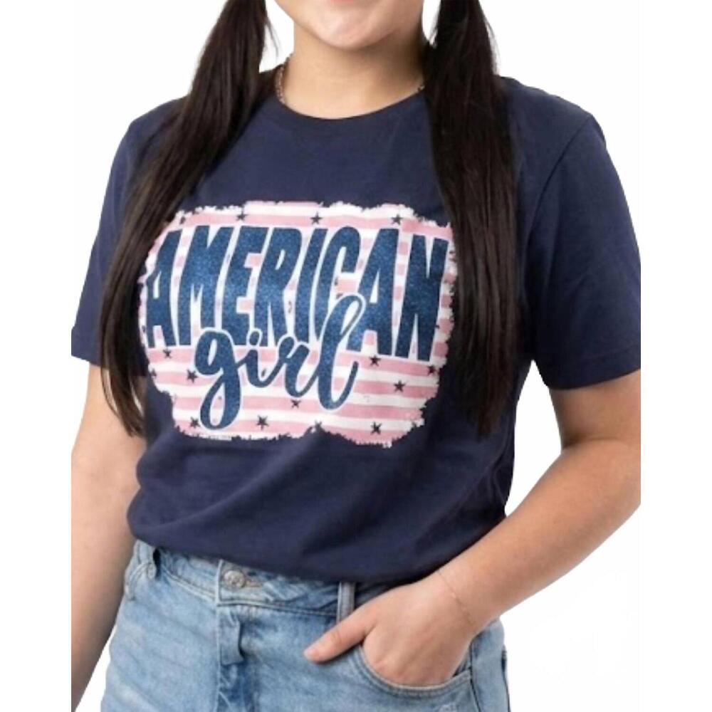 NEW TEXAS TRUE THREADS american girl tee in navy